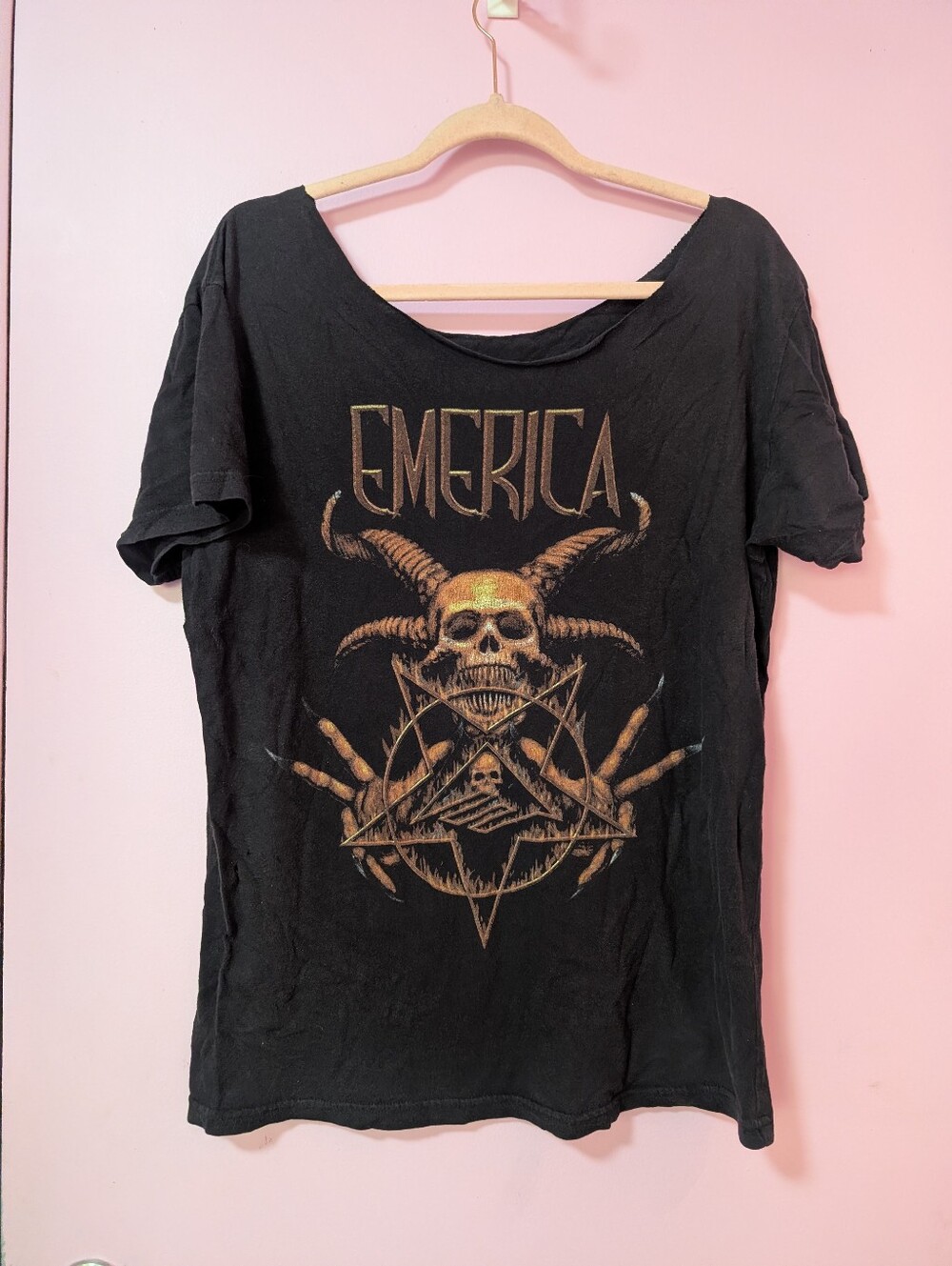Y2K Emerica Pentagram Skull T-Shirt